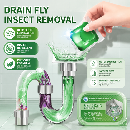 30Pcs Drain Deodorizer Beads – Long-Lasting Freshness for Sinks & Toilets