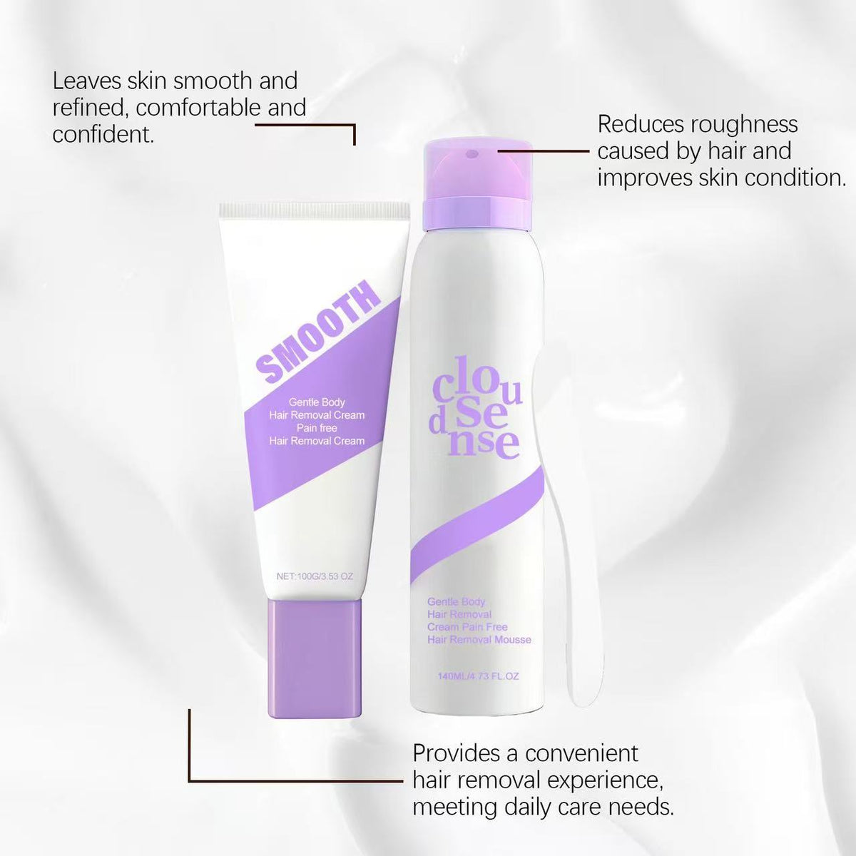 Bikini schmerzfreies Haarentfernungsspray für empfindliche Haut, hypoallergene Formel – sanft und schnell wirkendes Haarentfernungsspray, Ginseng, Aloe & Hyaluronsäure zur beruhigenden Pflege, für Männer und Frauen geeignet, Schulanfang