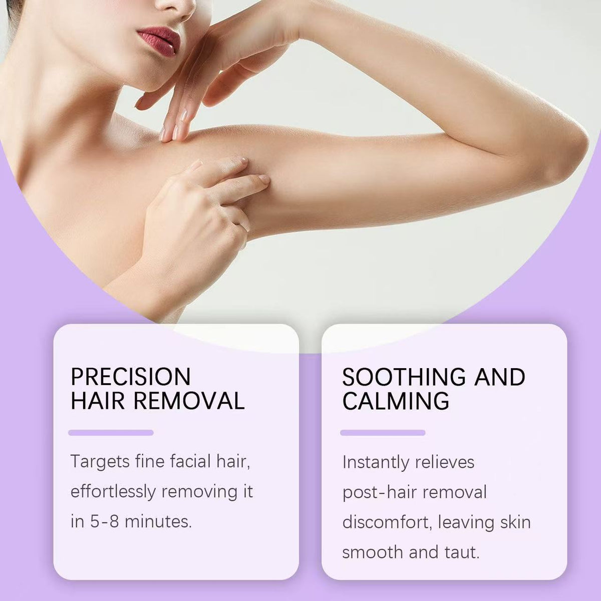 Bikini schmerzfreies Haarentfernungsspray für empfindliche Haut, hypoallergene Formel – sanft und schnell wirkendes Haarentfernungsspray, Ginseng, Aloe & Hyaluronsäure zur beruhigenden Pflege, für Männer und Frauen geeignet, Schulanfang
