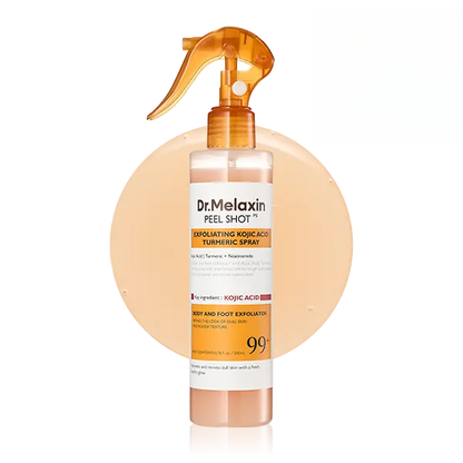 Peel Shot Keratin Care Kojic Acid Turmeric Spray 200ml Pore Clearing Exfoliating Formula Skin Repair Scrub