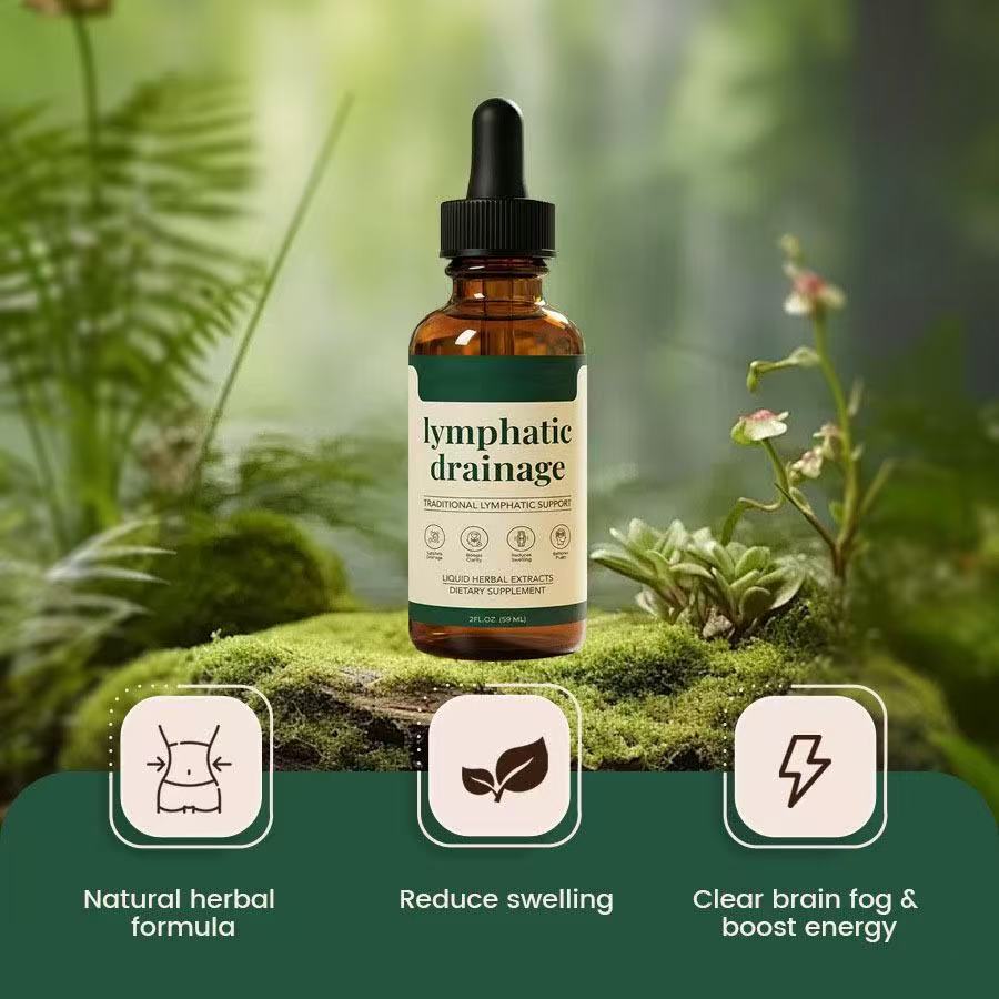 2pcs Lymphatic Drainage Drops，Organic Lymphatic Drainage Supplement, Boosts Immunity Vitality, Portable Dropper Design, Supports Lymphatic Health,2 Fl Oz，Healthcare Natural #SummerVibes