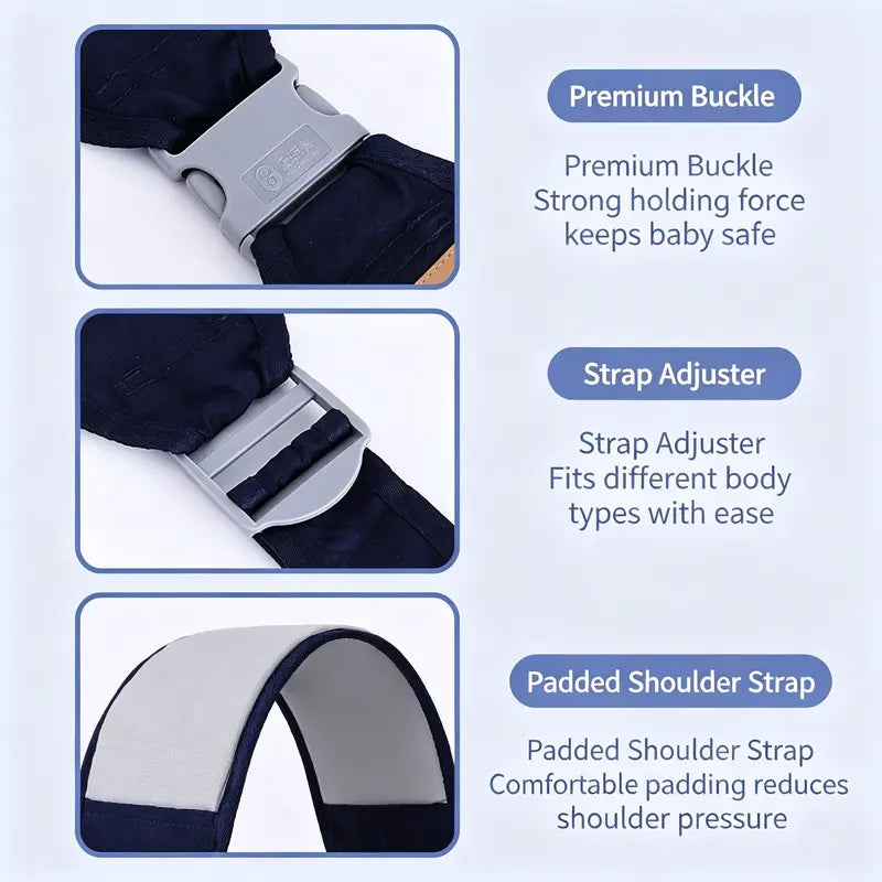 Durable Quick‑Release Adjustable single‑shoulder portable strap| Lightweight and breathable mesh hip strap, suitable for both boys and girls.