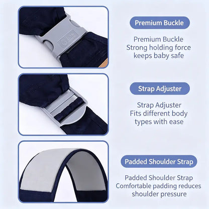 Durable Quick‑Release Adjustable single‑shoulder portable strap| Lightweight and breathable mesh hip strap, suitable for both boys and girls.