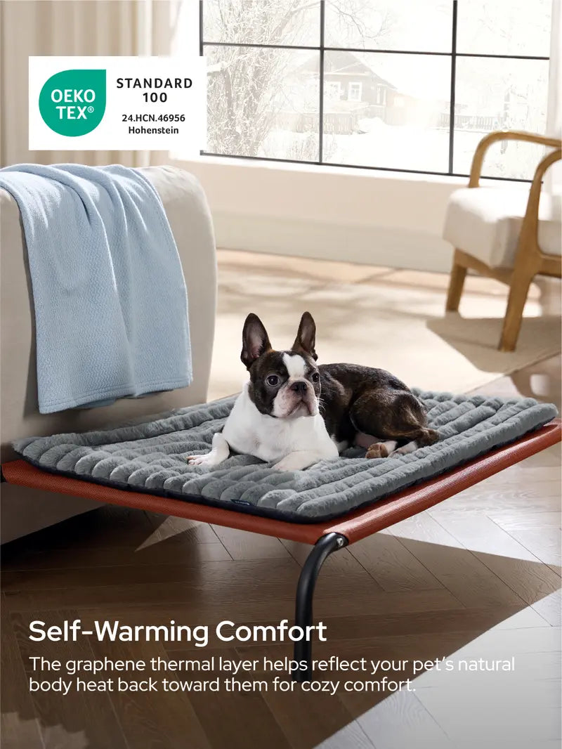 Self-heating Mat - Calming & Comfortable Pet Mat, Noiseless & Non-Slip for Dogs & Cats, No Gel, No Electricity
