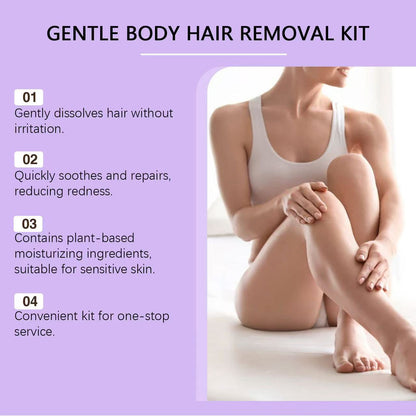 Bikini schmerzfreies Haarentfernungsspray für empfindliche Haut, hypoallergene Formel – sanft und schnell wirkendes Haarentfernungsspray, Ginseng, Aloe & Hyaluronsäure zur beruhigenden Pflege, für Männer und Frauen geeignet, Schulanfang