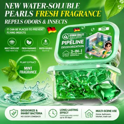 30Pcs Drain Deodorizer Beads – Long-Lasting Freshness for Sinks & Toilets