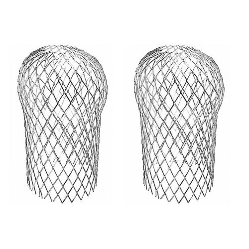 Aluminum Alloy Gutter Guard Filter 2 PCS, Roof Rain Gutter Downspout Strainer, Anti‑Clog Leaf Debris Catcher for Home Drainage System
