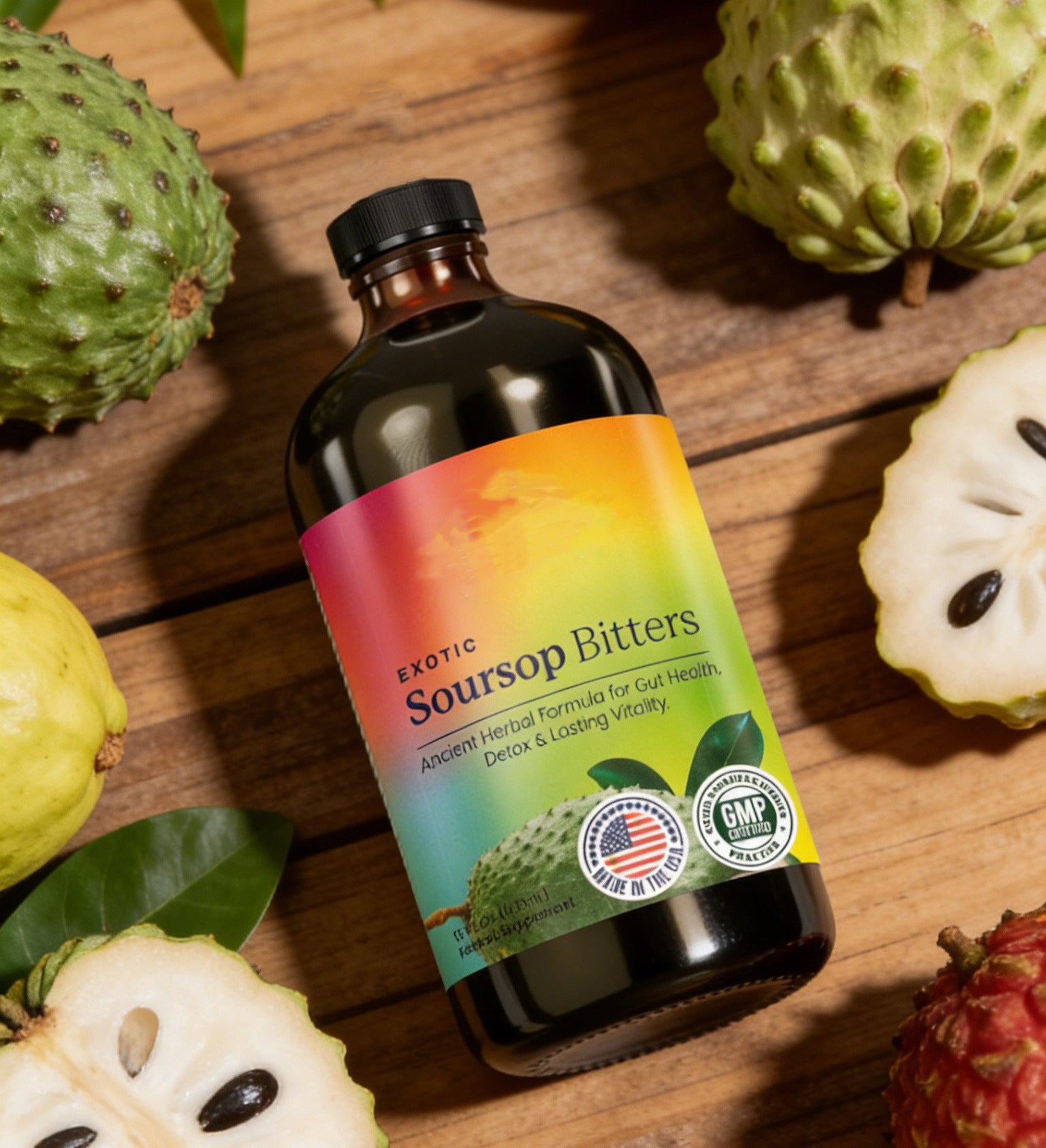 Bio-Soursop-Bitter & Schwarzkümmel-Kräutermischung | Tägliche Unterstützung der Darmgesundheit, pflanzliches Entgiftungsgetränk, Energie- & Wellness-Formel | Vegan, gentechnikfrei