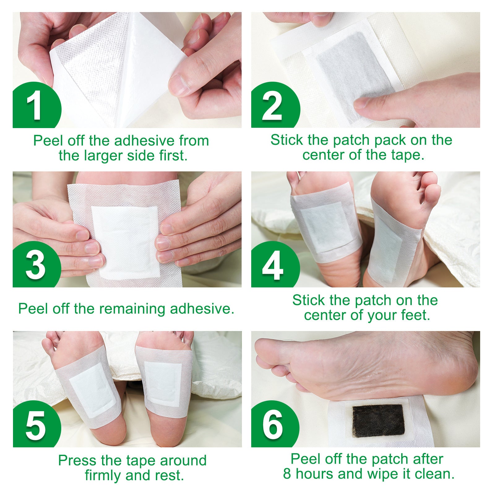 Natural Foot Detox Patches - Herbal Overnight Foot Pads for Relaxation, Deep Cleansing Foot Care & Better Sleep Routine