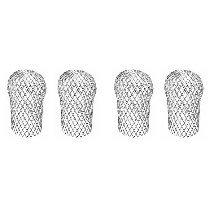 Aluminum Alloy Gutter Guard Filter 2 PCS, Roof Rain Gutter Downspout Strainer, Anti‑Clog Leaf Debris Catcher for Home Drainage System
