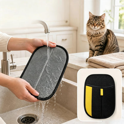 Tierhaarentferner-Handschuh für Katzen & Hunde, wiederverwendbarer elektrostatischer Fusselentferner-Handschuh für Möbel, Couch, Teppich & Kleidung