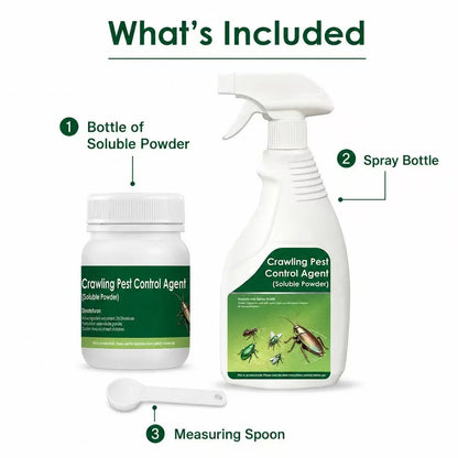 Multi-Purpose Pest Control Kit – For Roaches, Ants, Spiders, Bed Bugs & 40+ Household Pests, Indoor & Outdoor Application, Pet & Family Friendly When Used As Directed, Makes 1 Gallon Ready-to-Use Spray Mixture