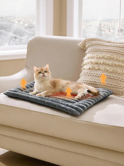 Self-heating Mat - Calming & Comfortable Pet Mat, Noiseless & Non-Slip for Dogs & Cats, No Gel, No Electricity