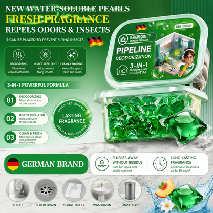 30Pcs Drain Deodorizer Beads – Long-Lasting Freshness for Sinks & Toilets