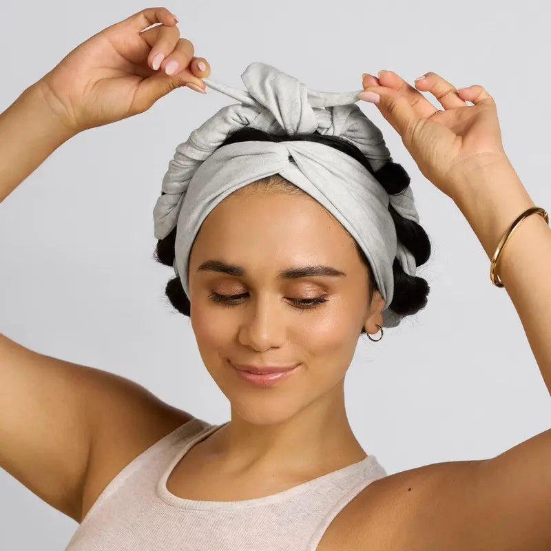 Heather Gray  Active Curling Headband – Kitsch Heatless Hair Curler for Soft Waves & Curls