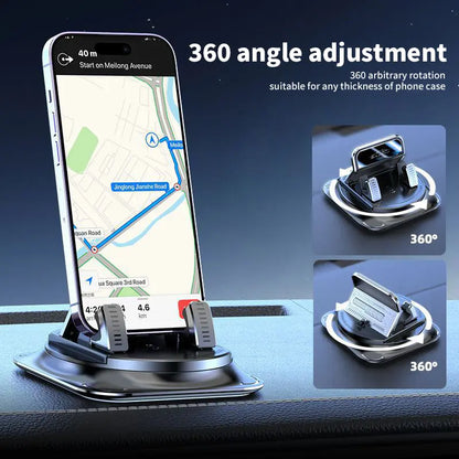 2026 Luxus-Auto-Handyhalterung 360-Grad-Drehung, geeignet für die Autonavigation im Armaturenbrett, horizontale und vertikale Bildschirmanpassung, Saugnapf-fixierte rutschfeste Handyhalterung geeignet für iPhone und Android